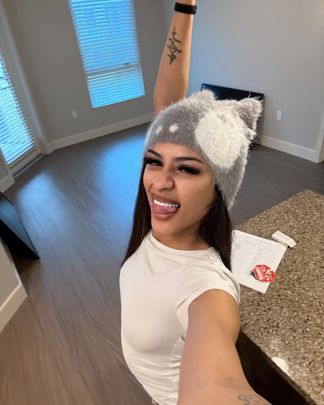 ALIEN MADE BEANIE  ｡𖦹° MOHAIR CONCRETE GREY